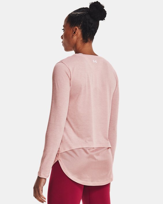 Damen UA Tech™ Vent Shirt, langärmlig, Pink, pdpMainDesktop image number 1
